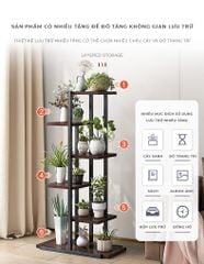 Kệ Để Chậu Cây Đa Tầng Khung Trắng Vân Gỗ/ Khung Đen Gỗ Óc Chó - GM159 - Nội Thất IGA Việt Nam