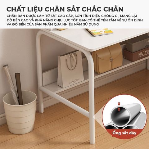 Bàn Làm Việc Có Ngăn Full Trắng - GM162 - Nội Thất IGA Việt Nam