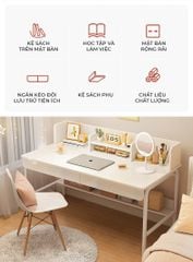 Bàn Làm Việc Có Ngăn Full Trắng - GM162 - Nội Thất IGA Việt Nam