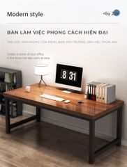 Bàn Làm Việc Khung Đen - Màu Vân Gỗ/Màu Gỗ Óc Chó - GM166 - Nội Thất IGA Việt Nam