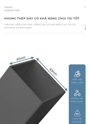 Bàn Làm Việc Khung Đen - Màu Vân Gỗ/Màu Gỗ Óc Chó - GM166 - Nội Thất IGA Việt Nam