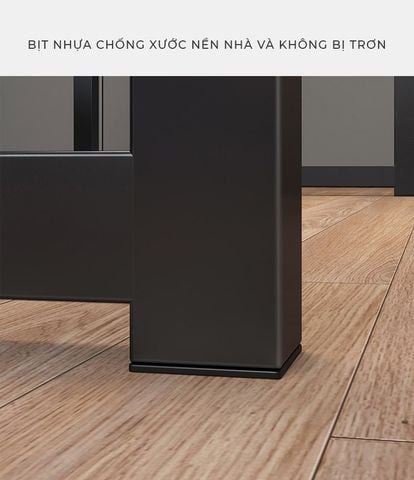 Bàn Làm Việc Khung Đen - Màu Vân Gỗ/Màu Gỗ Óc Chó - GM166 - Nội Thất IGA Việt Nam