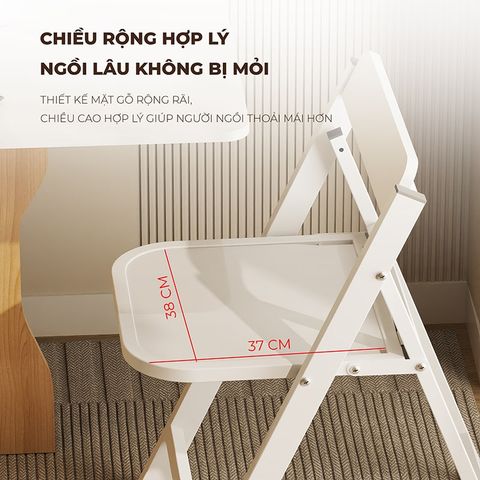 Ghế Gấp Gọn Đa Năng Trắng - GM192 - Nội Thất IGA Việt Nam