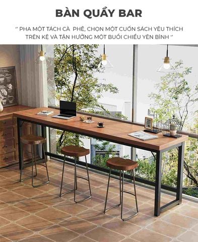 Bàn làm việc khung đen gỗ óc chó GM205.26