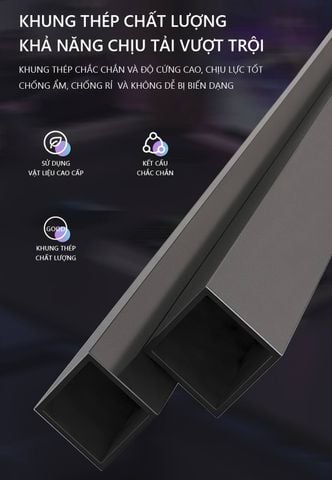 Bàn làm việc khung đen gỗ óc chó GM205.26