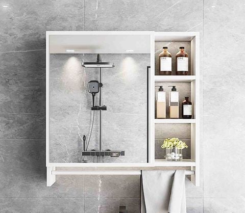 Tủ kệ phòng tắm full trắng - GM207