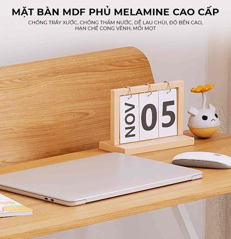 Bàn làm việc khung trắng vân gỗ - GM210
