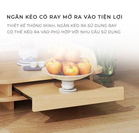 Bàn Thờ Thần Tài Vân Gỗ Có Ngăn Kéo - GP337 - Nội Thất IGA Việt Nam