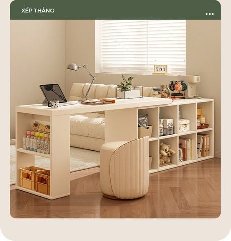 Bàn Làm Việc Đa Năng Tích Hợp Tủ Đựng Đồ Kèm Kệ Sách - GP368 - Nội Thất IGA Việt Nam