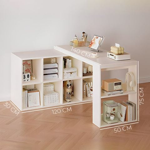Bàn Làm Việc Đa Năng Tích Hợp Tủ Đựng Đồ Kèm Kệ Sách - GP368 - Nội Thất IGA Việt Nam