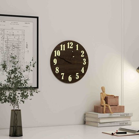 Đồng hồ tròn treo tường số dạ quang - GP381