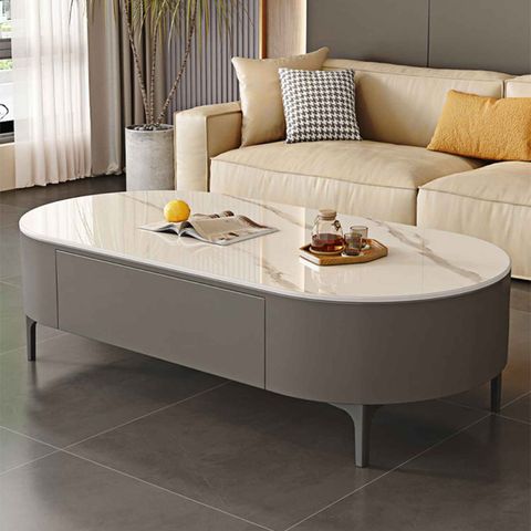 Bàn trà Sofa TC bọc da chân sắt vân đá - GP385