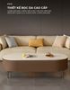 Bàn trà Sofa TC bọc da chân sắt vân đá - GP385