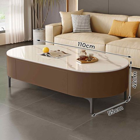 Bàn trà Sofa TC bọc da chân sắt vân đá - GP385