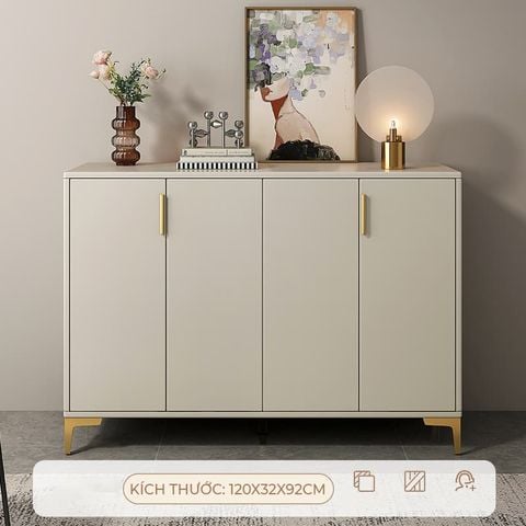 Tủ giày cánh mở full trắng - GP387