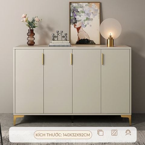Tủ giày cánh mở full trắng - GP387