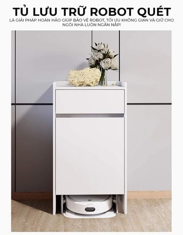 Tủ robot hút bụi full trắng - GP389.01