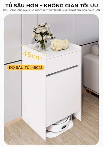Tủ robot hút bụi full trắng - GP389.01