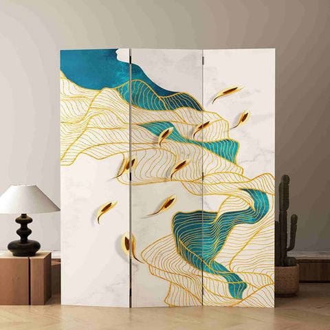 Bộ Bình phong 3 tấm in vải canvas - GP394