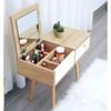 Bàn Phấn Trang Điểm Ngồi Bệt Gỗ MDF kèm gương và ngăn kéo tiện lợi  - GP143