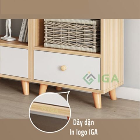 Kệ Sách S Style Đa Tầng Gỗ MDF Hiện Đại Gọn Gàng - GP144 - Nội Thất IGA Việt Nam