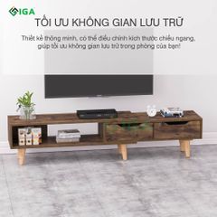 Kệ Tivi Thông Minh Để Sàn Màu Gỗ Cháy - GP82.08 - Hết hàng