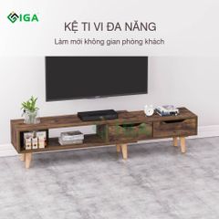 Kệ Tivi Thông Minh Để Sàn Màu Gỗ Cháy - GP82.08 - Hết hàng