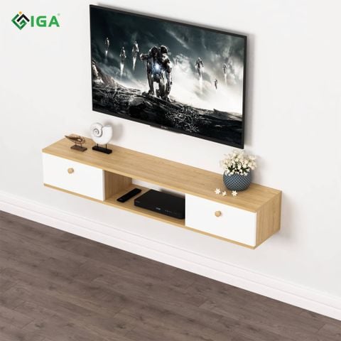 Kệ Tivi Treo Tường Thông Minh Gỗ MDF mang phong cách sang trọng, đơn giản cho không gian phòng khách hiện đại - GP188 - Nội Thất IGA Việt Nam