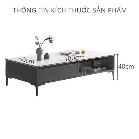 Bàn Trà Mặt Màu Vân Đá Sang Trọng Hiện Đại - GP296