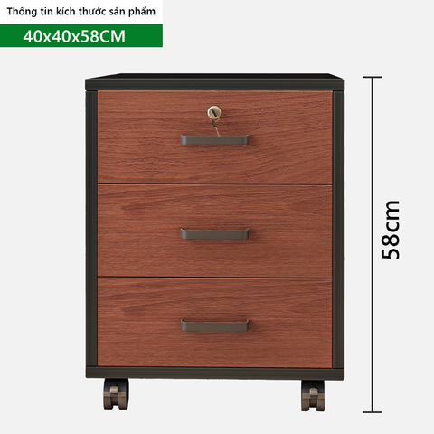 [Combo] B.L.V Kết Hợp Tủ Hồ Sơ Nhỏ Khung Đen Gỗ Óc Chó - GM191 - Khai tử