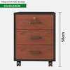 [Combo] B.L.V Kết Hợp Tủ Hồ Sơ Nhỏ Khung Đen Gỗ Óc Chó - GM191 - Khai tử
