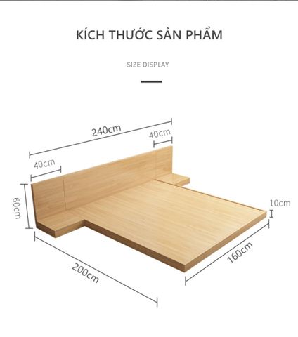 Giường Ngủ Gỗ Hiện Đại IGA Phong Cách Nhật Bản - GP265