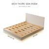 Giường bay vân gỗ có đệm giường màu trắng - GP346