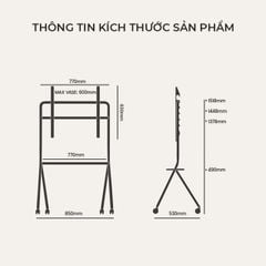 Giá Treo Tivi Di Động IGA Hiện Đại, Linh Hoạt Sử Dụng - GM189.V2