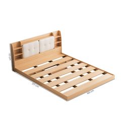 Giường bệt kèm đệm đầu giường 1m6x2m vân gỗ - GP388