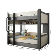 Giường Tầng Thông Minh 1m4x20 Màu Óc Chó Đen - GP359.61