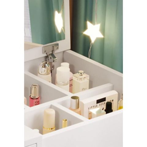 Bàn Phấn Trang Điểm Ngồi Bệt Gỗ MDF kèm gương và ngăn kéo tiện lợi - GP143