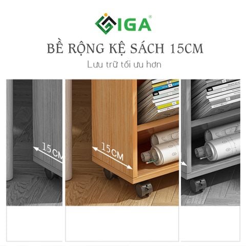 Kệ Sách Di Động Gỗ Công Nghiệp có Ngăn Chéo đa năng - GP189.03