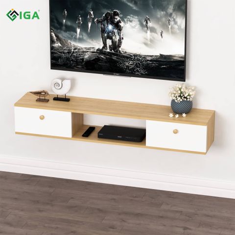 Kệ Tivi Treo Tường Thông Minh Gỗ MDF mang phong cách sang trọng, đơn giản cho không gian phòng khách hiện đại - GP188 - Nội Thất IGA Việt Nam