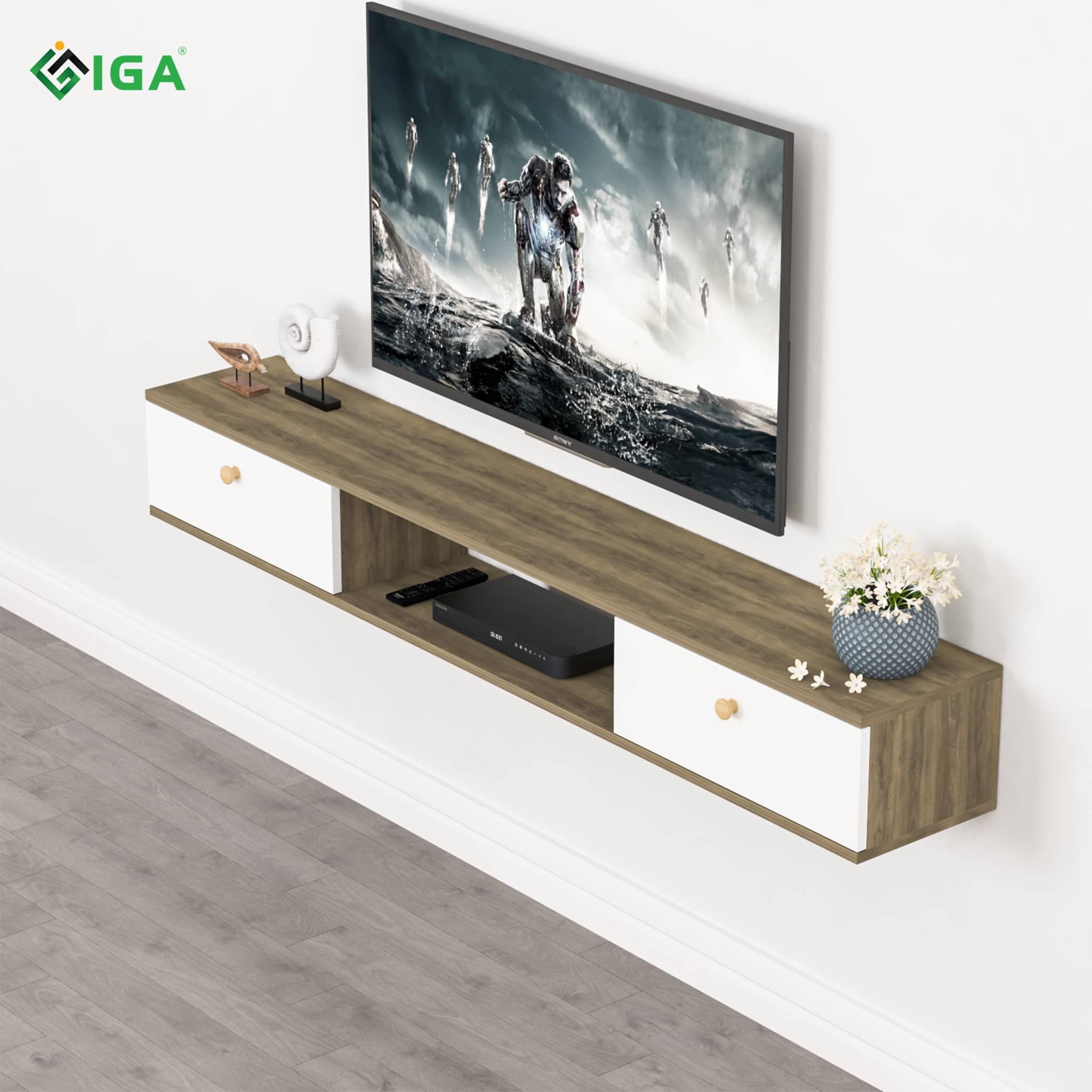 Top 50 kệ gỗ TiVi treo tường đẹp nhất