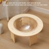 Ổ Mèo Gỗ Tròn Hiện Đại IGA Kết Hợp Mika Trong Suốt - GU4
