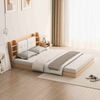 Giường bệt kèm đệm đầu giường 1m6x2m vân gỗ - GP388