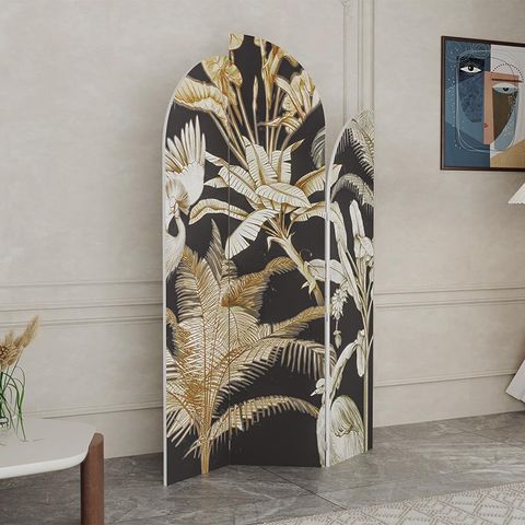 Bình phong in họa tiết bộ 3 cánh cho không gian sang trọng, hiện đại - IG416 - Nội Thất IGA Việt Nam