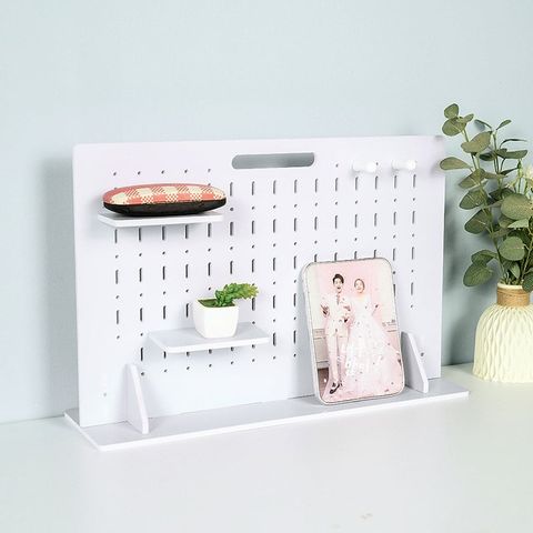 Bảng Pegboard Để Bàn Màu Trắng - Gọn Gàng, Thẩm Mỹ - IG417