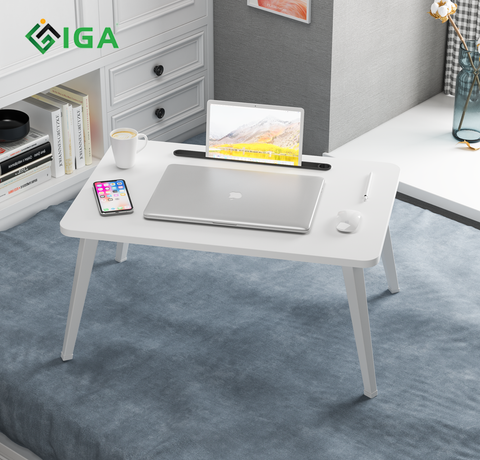 Bàn Gỗ Gấp Gọn Thông Minh Có Khe Cắm Ipad cho góc làm việc, học tập tiện lợi - GP220
