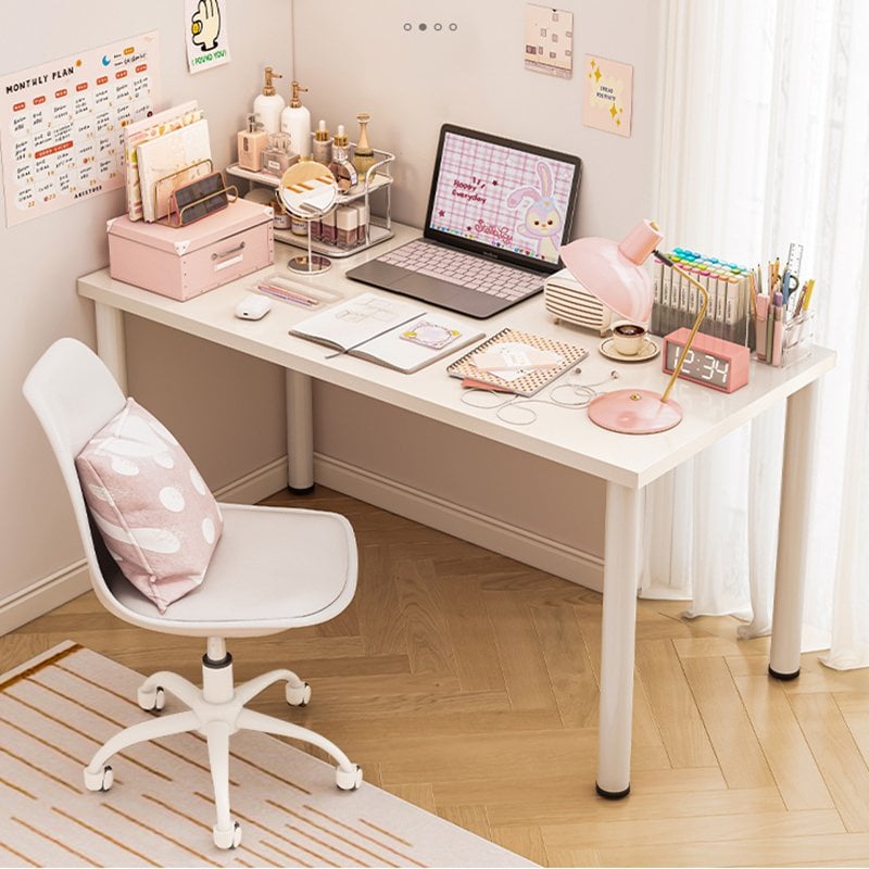 Bàn Làm Việc Gỗ MDF Chân Sắt Tròn Hiện Đại GM62 - Nội Thất IGA Việt Nam
