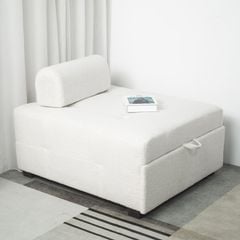 Sofa Giường Thông Minh Hiện Đại Phong Cách Indochine- 95x 80x 100 cm- Màu Trắng- Nhà máy IGA- GC40