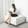 Sofa Giường Thông Minh Hiện Đại Phong Cách Indochine- 95x 80x 100 cm- Màu Trắng- Nhà máy IGA- GC40