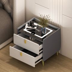 Tab Đầu Giường - 50x 38x 50 cm - Màu xám Phối Trắng - Nhà máy IGA - GP268