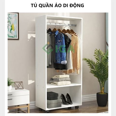 Tủ Quần Áo Di Động Trắng GP200.01